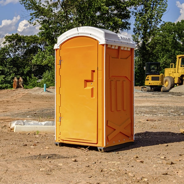 how often are the porta potties cleaned and serviced during a rental period in Concord